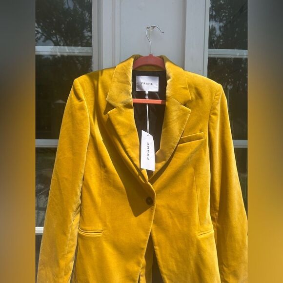 FRAME Denim Single Button Velvet Blazer NWT - Picture 6 of 15